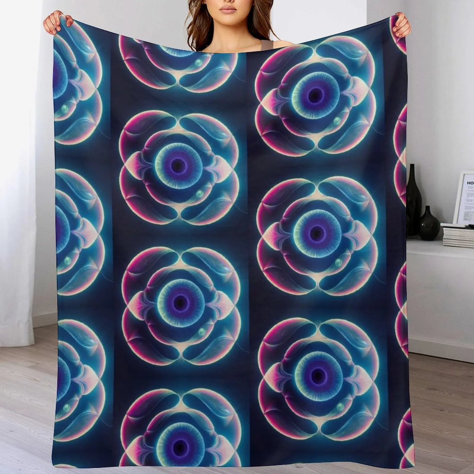 3D Printing Hologram - بطانية هولوغرام ذات تصميم هندسي مقدس،