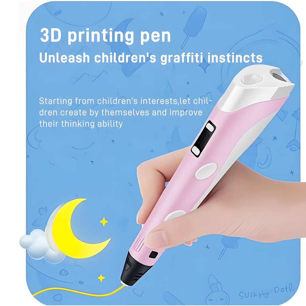 قلم ثلاثي الأبعاد مع شاشة LCD  - مراجعة 3D Printing Website وسعره