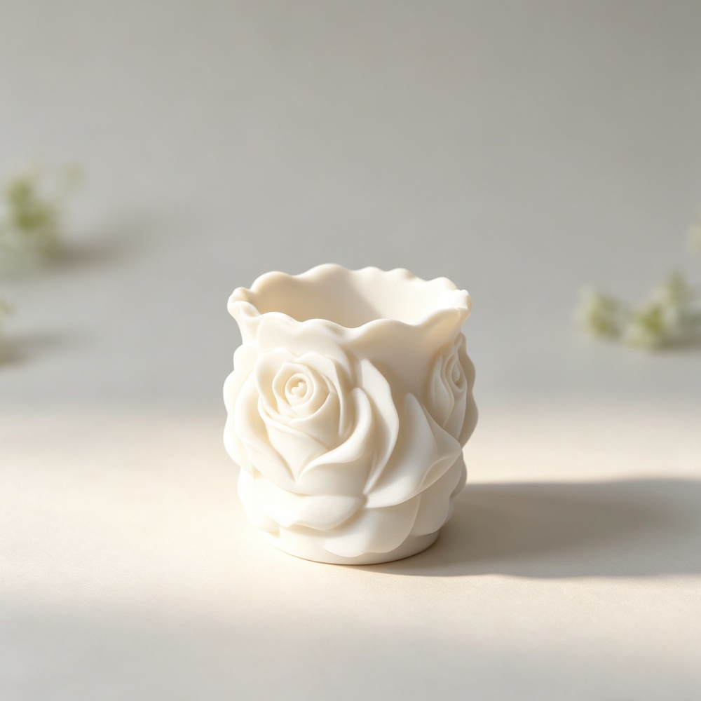 وعاء زهور أبيض مطبوع بتقنية ثل - مراجعة 3D Printing Pot وسعره