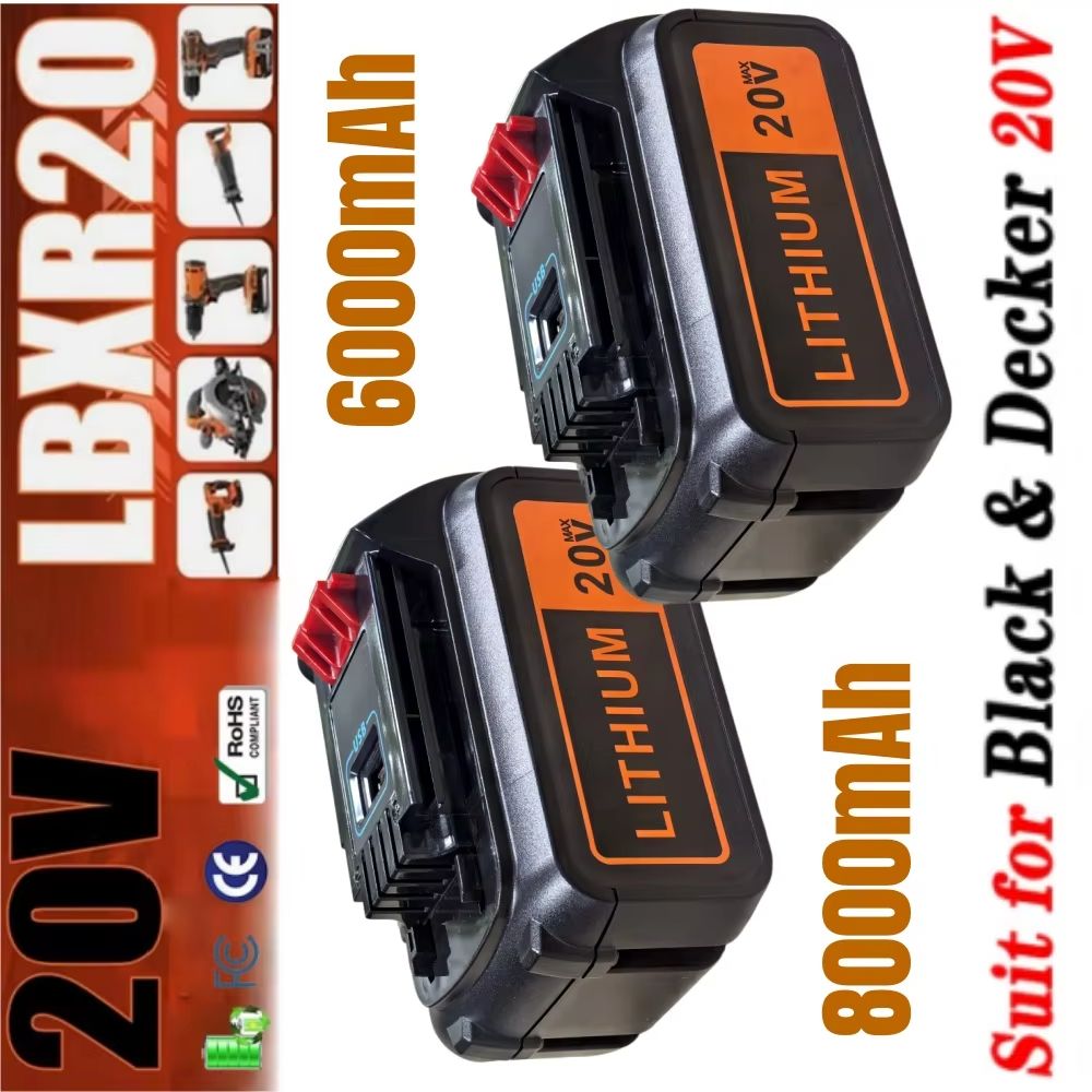 بطارية بديلة عالية السعة 8 أمب - مراجعة Black+Decker Tool 20V Max وسعره