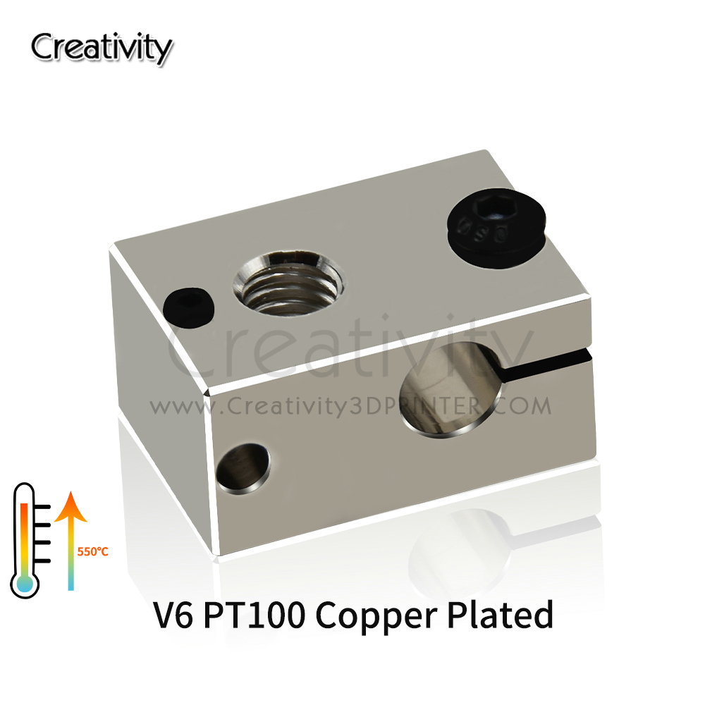 كتلة تسخين V6 PT100 من النحاس  - مراجعة 3D Printing Titanium وسعره
