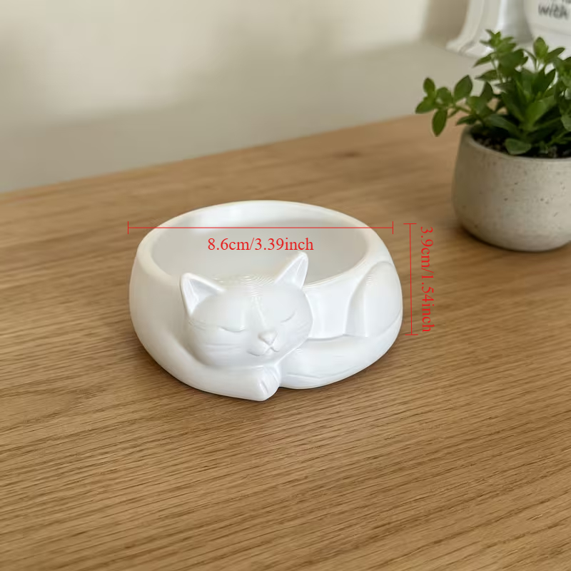 وعاء زهور على شكل قطة نائمة مط - مراجعة 3D Printing Pot وسعره