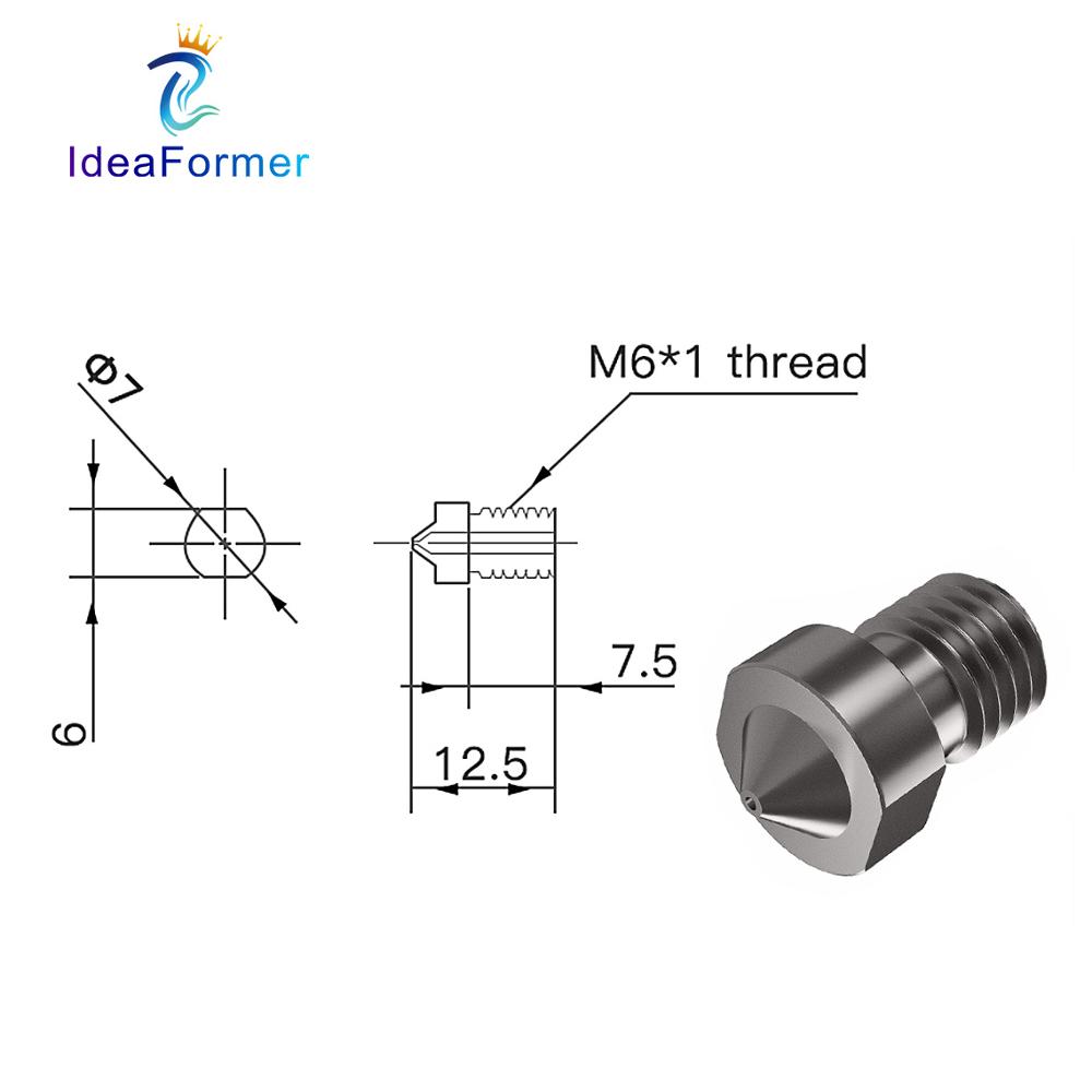 فوهة طباعة ثلاثية الأبعاد V6 م - مراجعة 3D Printing Titanium وسعره